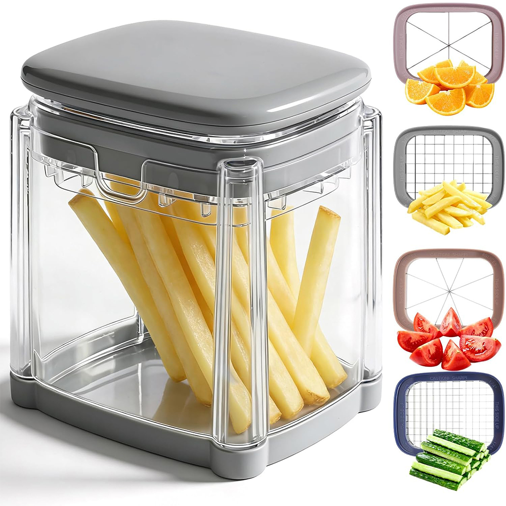 Four-in-one French fry cutter